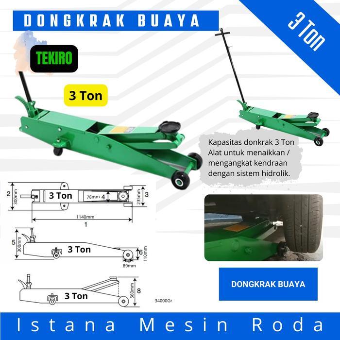 TEKIRO - DONGKRAK BUAYA PANJANG 5 TON DONGKRAK MOBIL - ORIGINAL - 3 TON