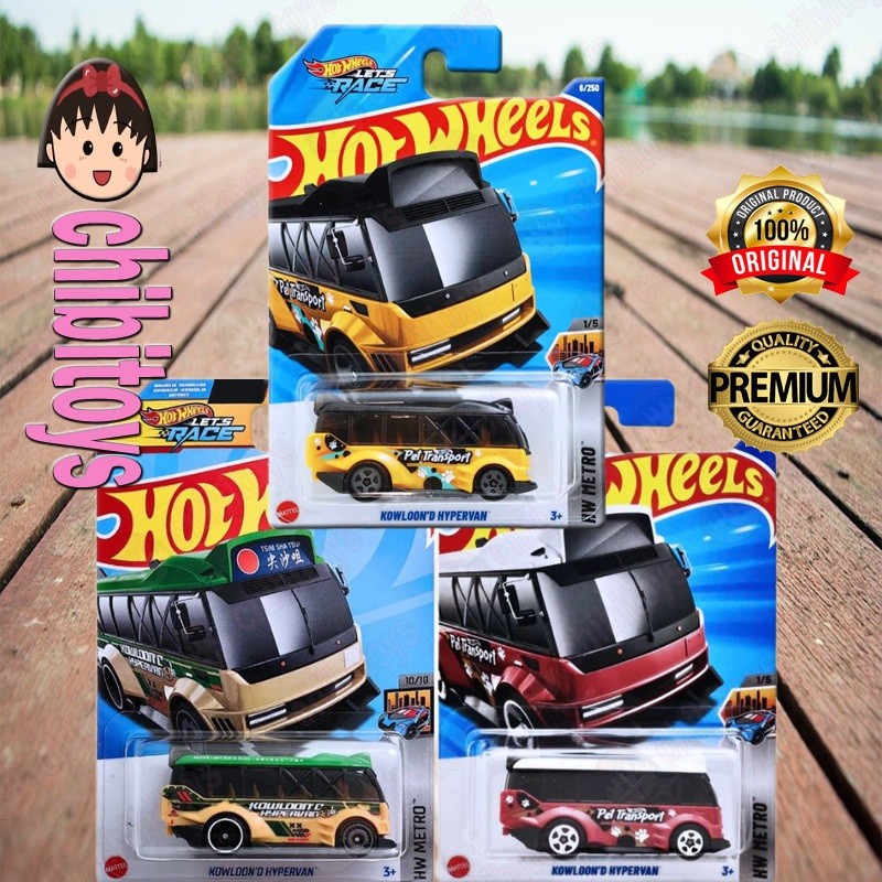 Hotwheels Kowloon D Hypervan Hijau Merah Kuning Bus Hongkong