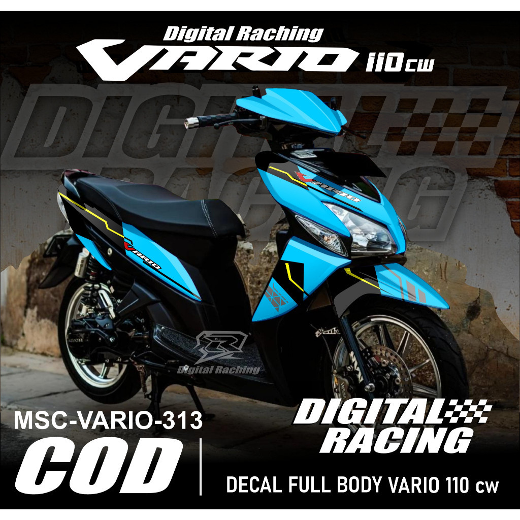 (COD) Decal Stiker VARIO 110 Cw KARBU - Skotlet Motor Full Body Vario  110 Desain Varia grafis