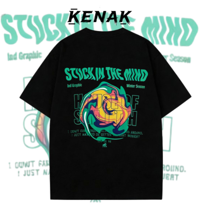 KENAK|baju kaos pria House of Smith Kaos Pria Lengan Pendek - Stuckmind T Shirtkaos pria distro orig