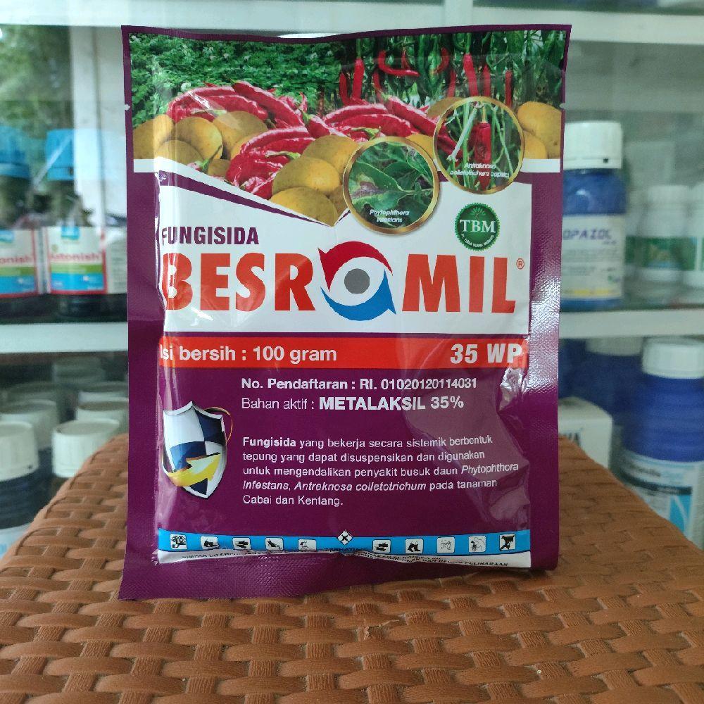 FUNGISIDA BESROMIL 35WP BAHAN AKTIF METALAKSIL 35% ori 100% sistemik patek