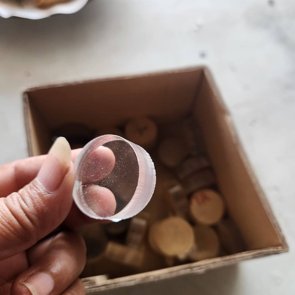 AKRILIK bulat bening tebal 12mm bahan akrilik