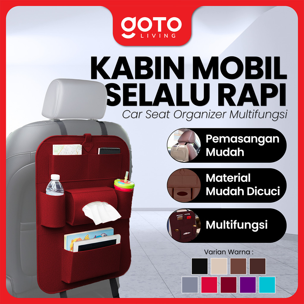 Goto Mobio Car Seat Organizer Tas Belakang Jok Mobil Multifungsi
