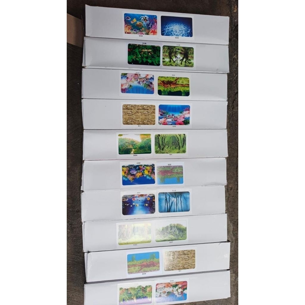 GENAOLSHOP 1roll Wallpaper Aquarium Tinggi 30 40 50 60 cm Panjang 15 Meter Background Meteran Begron