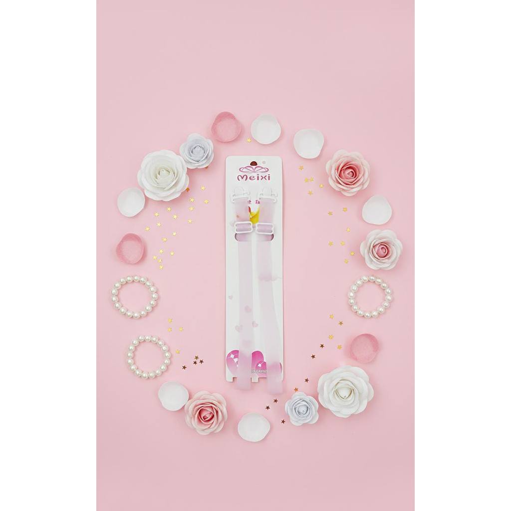 Tali bra transparan berwarna pink Ps