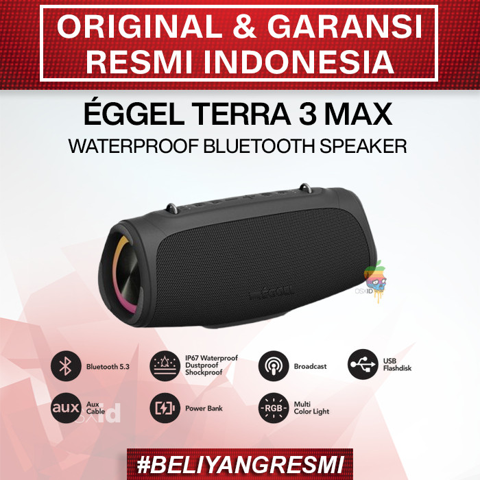Eggel Terra 3 Max Waterproof Bluetooth Speaker with RGB Lights