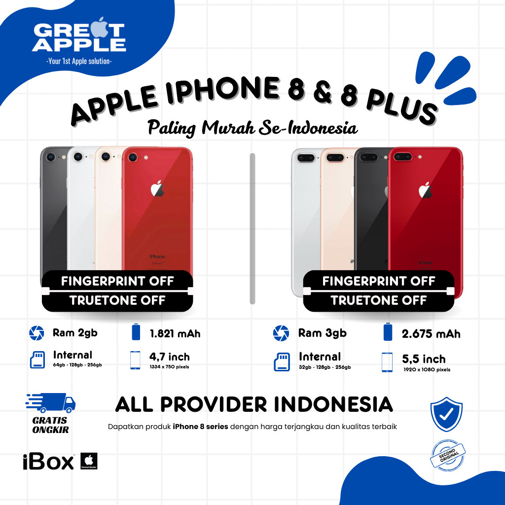 GG - IP 8 | IP 8 Plus 64/256GB Second Mulus Fullset Murah