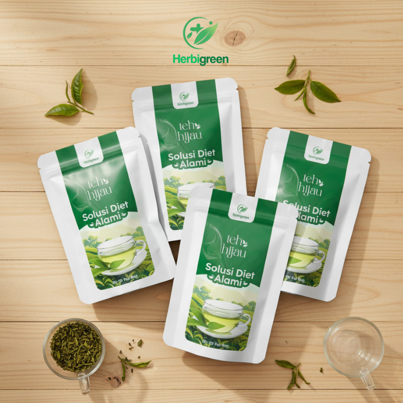 BUNDLING 4 PCS HERBIGREEN JSR TEH DIET - TEH HIJAU DIET PELANGSING / TEH HIJAU ORIGINAL / TEH HIJAU 