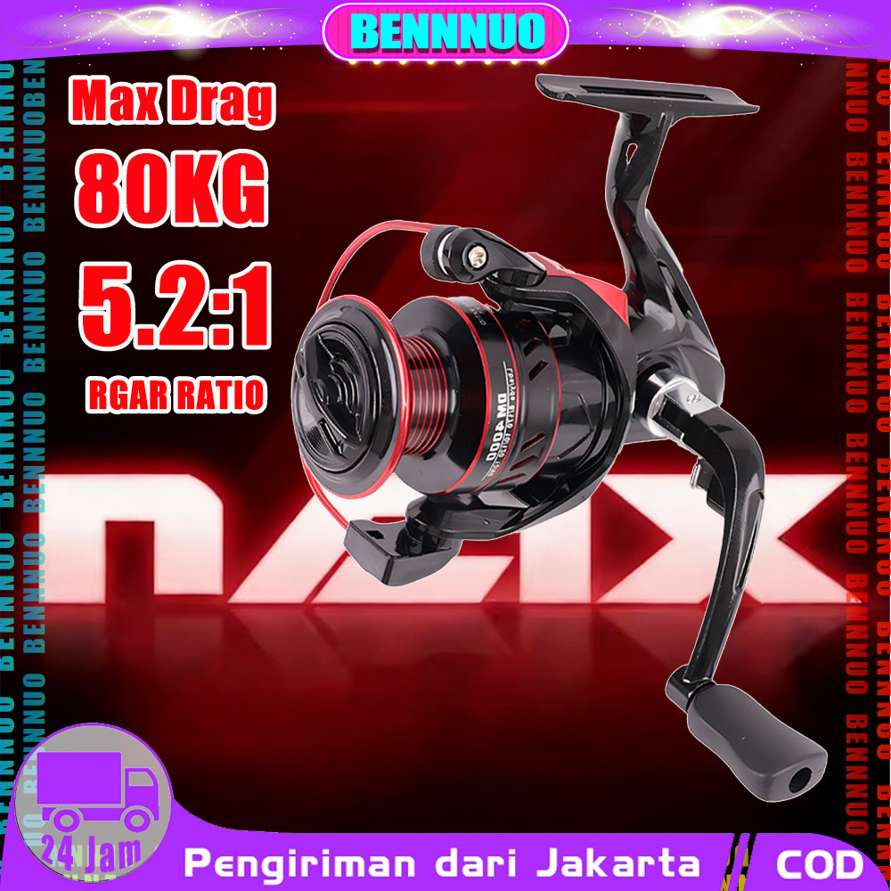 Pancing Reel DM1000 - DM7000 Power Hand Reel Pancing Memancing Rasio Gear 5.2:1 Reel Pancing Putar R