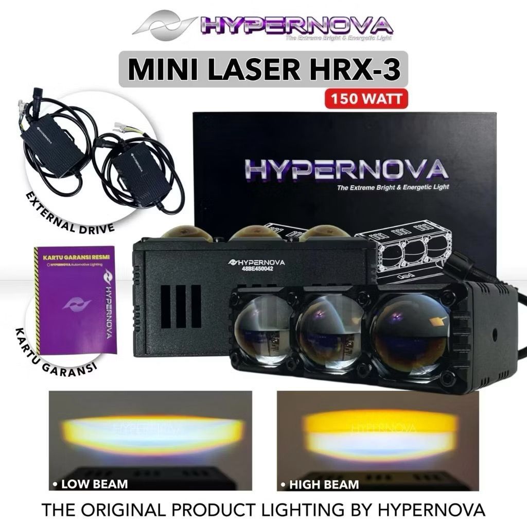 LAMPU TEMBAK SOROT MINI PROJIE LASER HRX-3 HRX3 HRX 3 150 WATT HYPERNOVA 3 MATA LAMPU SOROT GRILL HY