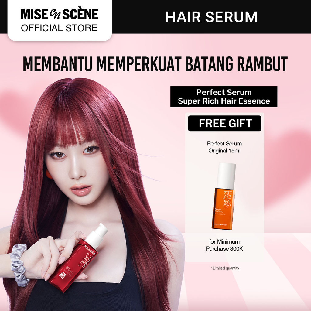 mise en scene Perfect Serum Super Rich 80ml - Hair Serum untuk Perawatan Insensif Rambut Sangat Rusa