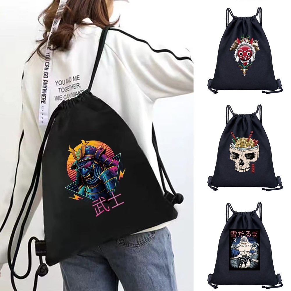 RANSEL SERUT WANITA HOME - Sekolah Olahraga Stringbag Tas Serut Unisex