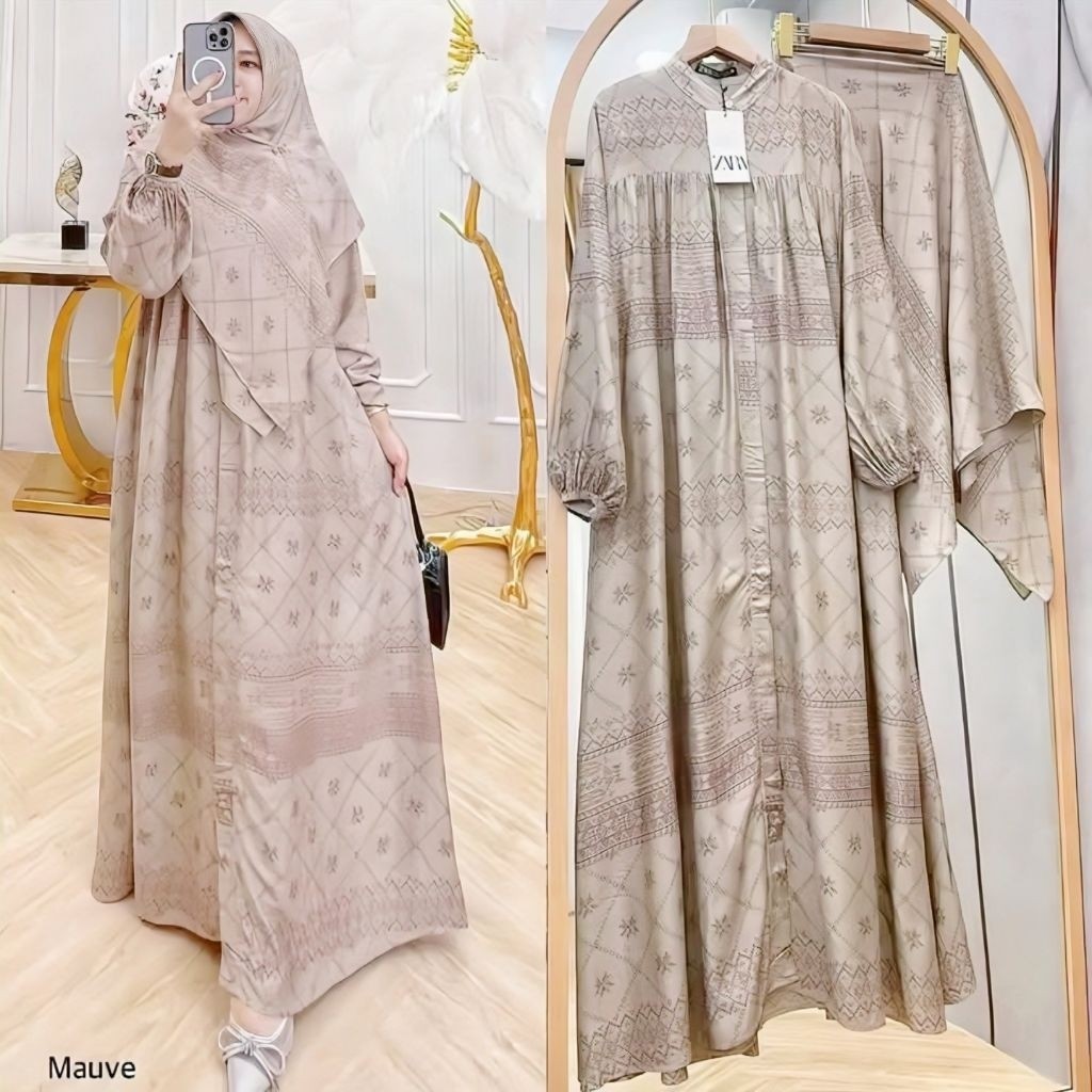 DISKON LEBARAN Gamis Ld 115 motif - Gamis Kekinian bahan rayon diamond - Gamis premium viral - Gamis