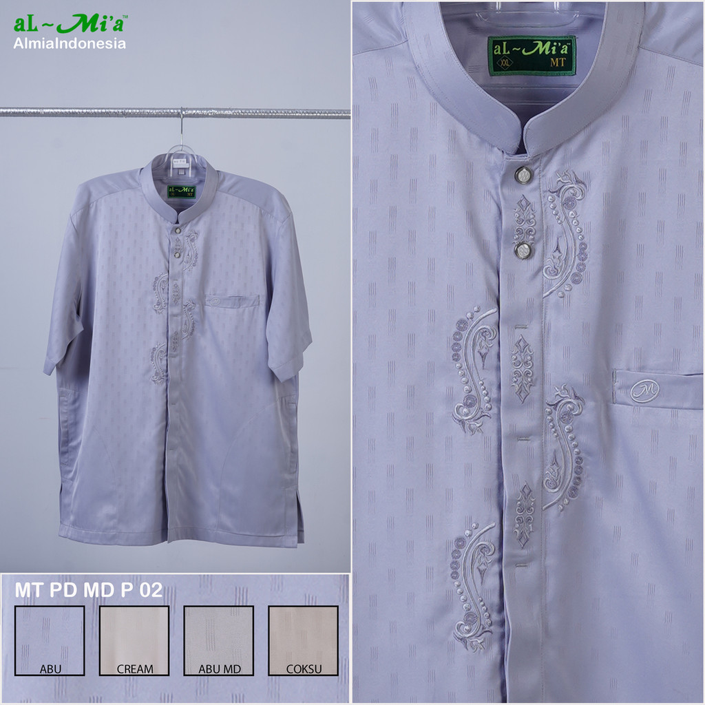 Baju Koko Al-Mia MT Madinah P-02 Jumbo Lengan Pendek