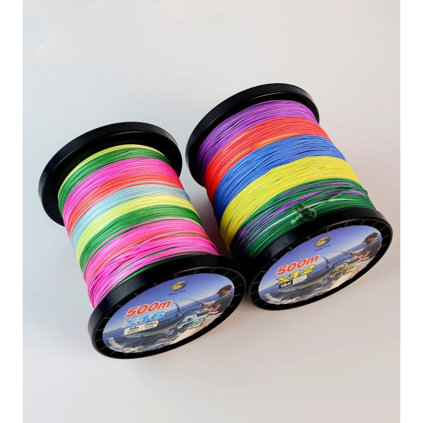 BingoLife Tali Pancing Dikepang Kuat 11.3kg~150kg Senar PE X12 X16 Senar Pancing 500m Memancing Di L