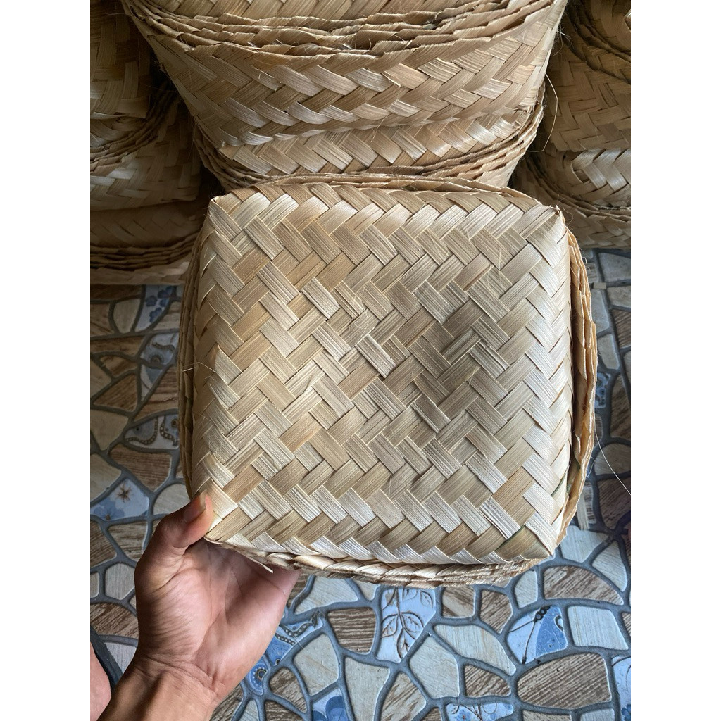 besek bambu 20x20 besek nasi dll