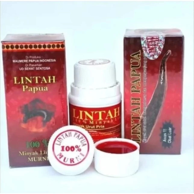 Minyak Pijat Lintah Murni Merah Papua - Isi 60 ML ORIGINAL HERBAL ALAMI