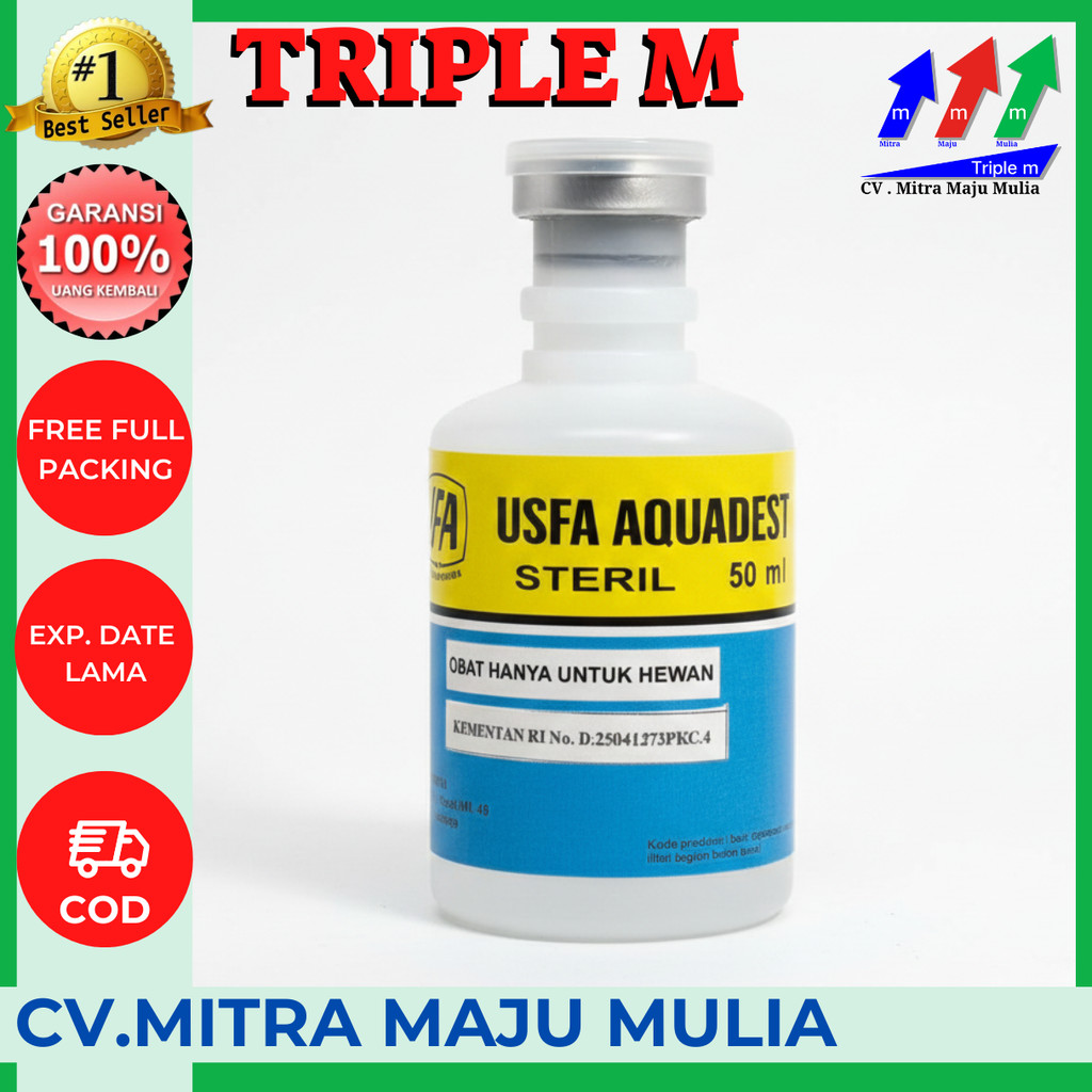 USFA AQUADEST 50ml - Aquades Air Streril