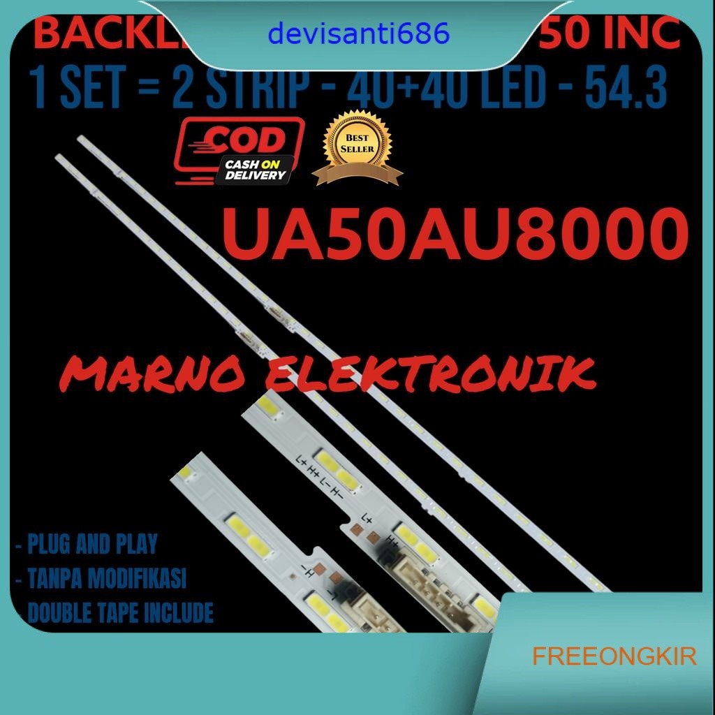 BACKLIGHT SAMSUNG 50 INC 50AU UA50AU8000 UA 50AU8000 UA-50AU8000 BL LAMPU