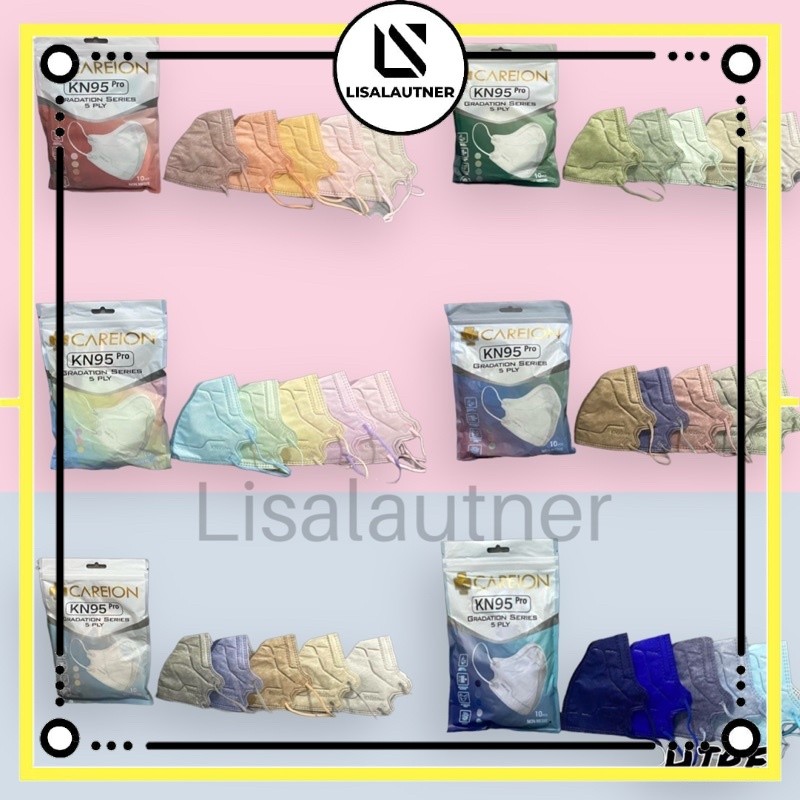 KN95 pro carieon gradation shrim/KN95 pro satu pak sudah mix warna /best seller/original KN95