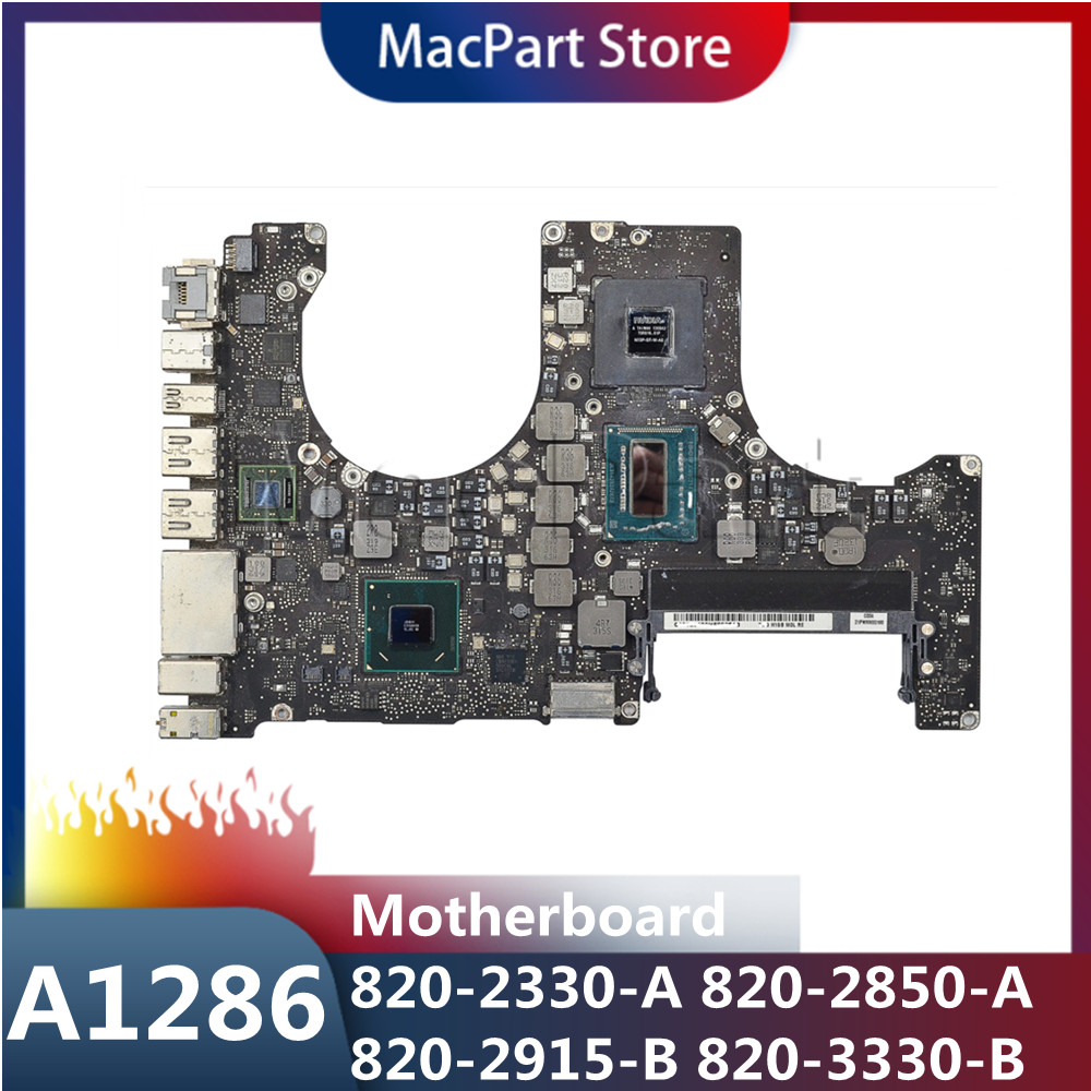 Tested Original A1286 Motherboard for MacBook Pro 15" Logic Board 2010 2.4G 820-2850-A/B 2011 i7 2.0