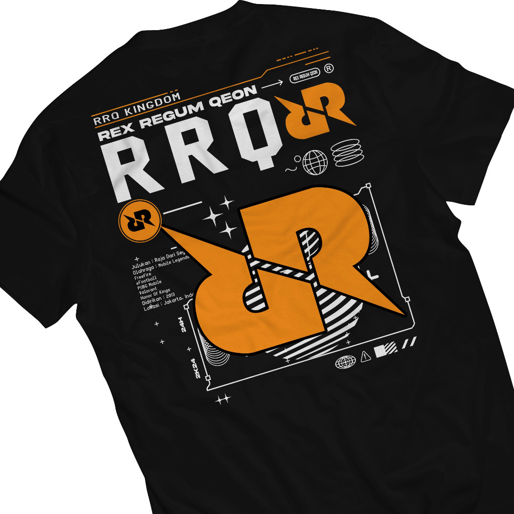 Tshirt Baju Kaos RRQ Kingdom Rex Requm Qeon Esport Indonesia Streetwear New Series Combed 30s / Baju
