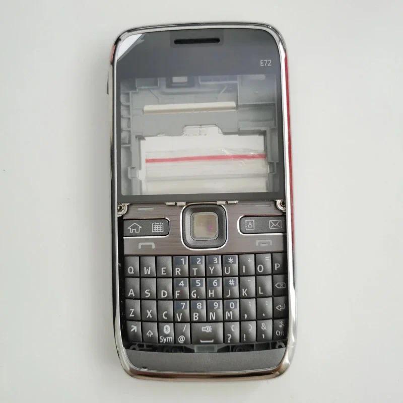 Full Complete Mobile Phone Housing Cover  English Keypad For Nokia E72 replace housing case