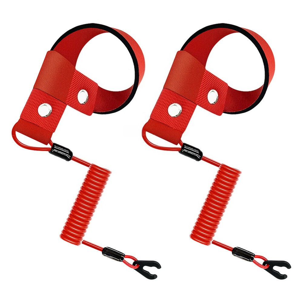2PCS Stop Kill Safety Key Lanyard for Yamaha All Jet Ski WaveRunner WaveVenture