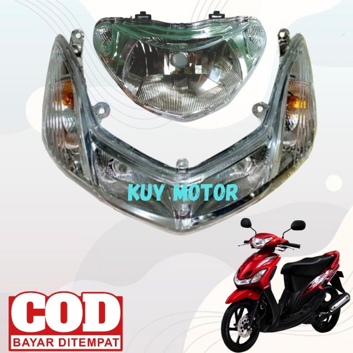 Reflektor Lampu Depan + Sein Sen Motor Yamaha Mio Sporty Smile Tahun 2007 2008 2009 2010 2011 2012