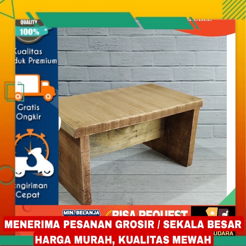 BANGKU JONGKOKAN KAYU PAPAN BANGKU JINGKIK KAYU BANGKU TERAS BANGKU KECIL