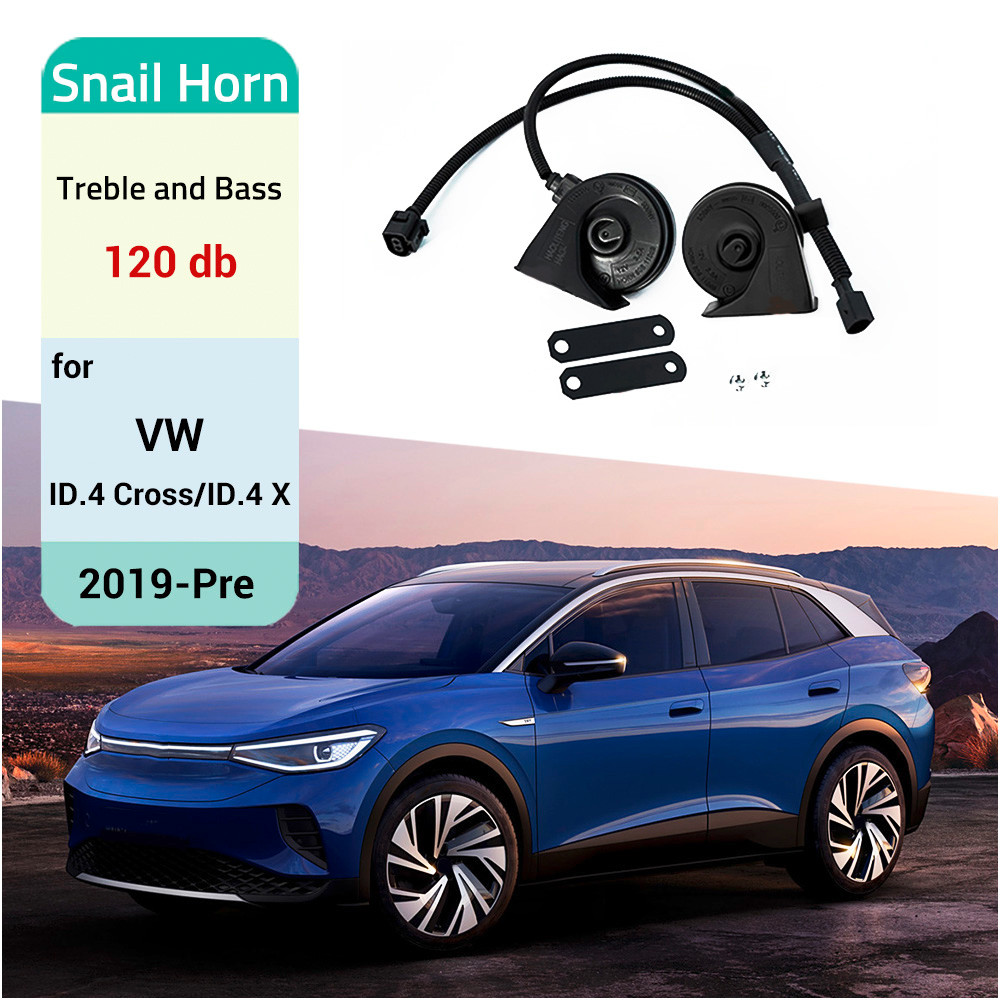 For VW ID.4 Cross/ID.4 X 2021-Pre Car Snail Horn Speakers Tweeter High Bass Waterproof Whistle Acces