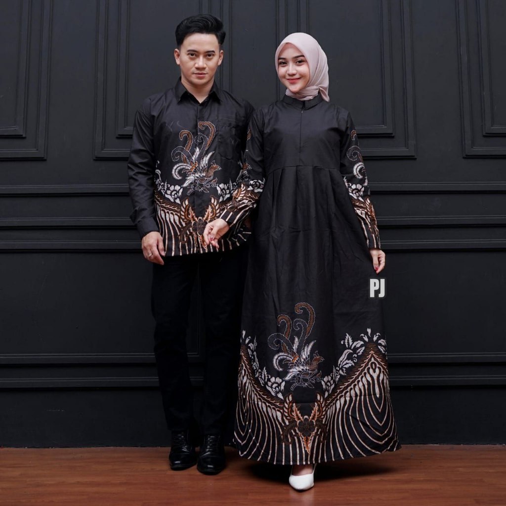 Harga Sepasang Gamis Batik Couple Jumbo Batik Couple Pasangan Suami Istri Sarimbit Modern 03 promo