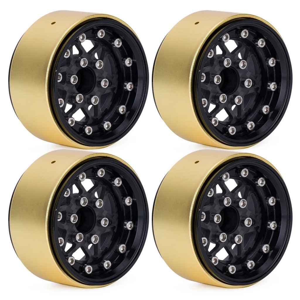 2/4PCS Brass Beadlock Rings Weights Fits 1.9'' Wheel Rims For 1/10 RC Crawler Rigs SCX10 II Capra TR