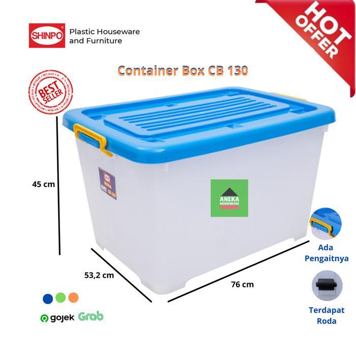 Container Box Plastik Serbaguna (Container Box) Shinpo Mega CB 130 - Biru