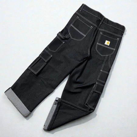 Celana Carpenter Cargo Denim Panjang Selvege 14 Oz Special Series Unisex Material Denim Panjang Selv