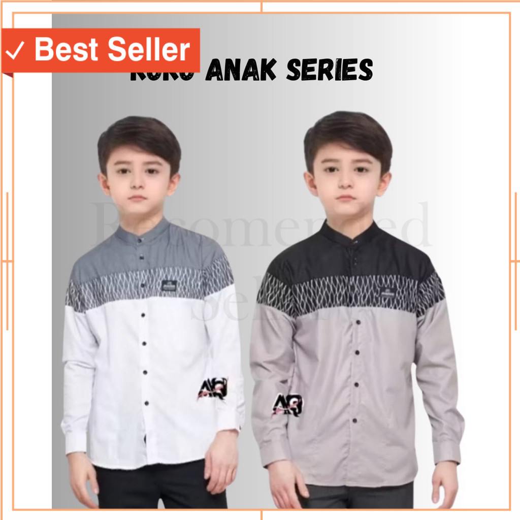 Termurah Baju koko style keren Bahan Bagus Berkualitas / Baju Koko Anak Lengan Panjang Umur  8-15 Ta