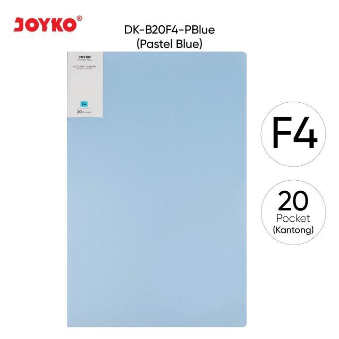 Document Keeper Clear Holder Map File Dokumen Folder Joyko F4 Pastel - DK-B20F4 Blue