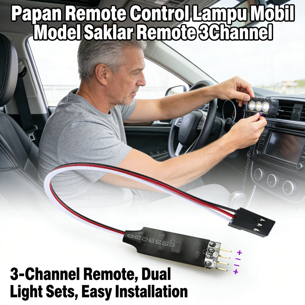 Kontrol Lampu LED Module Car RC Headlight CH3 Panel Control LED