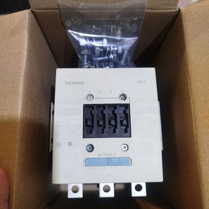 kontaktor siemens 3RT1055-6AF36 185A 75KW 110V AC/DC 110-127V AC/DC