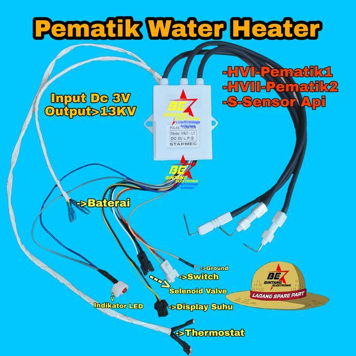 Pematik Water Heater gas Modul Water Heater gas