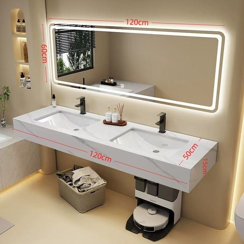 GUANJIE - cabinet wastafel Wastafel Kabinet Set Rock Beam Stone kabinet kamar mandi wastafel cabinet