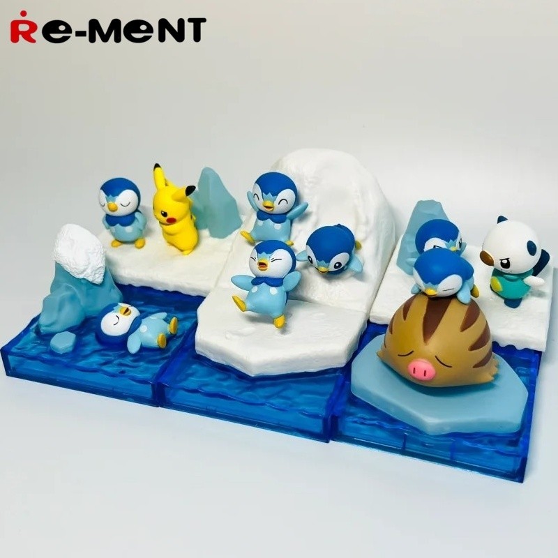 Re-Ment Pokemon Poama Collection Snow World Q Version Model Trendy Blind Box Desktop Collectible Toy