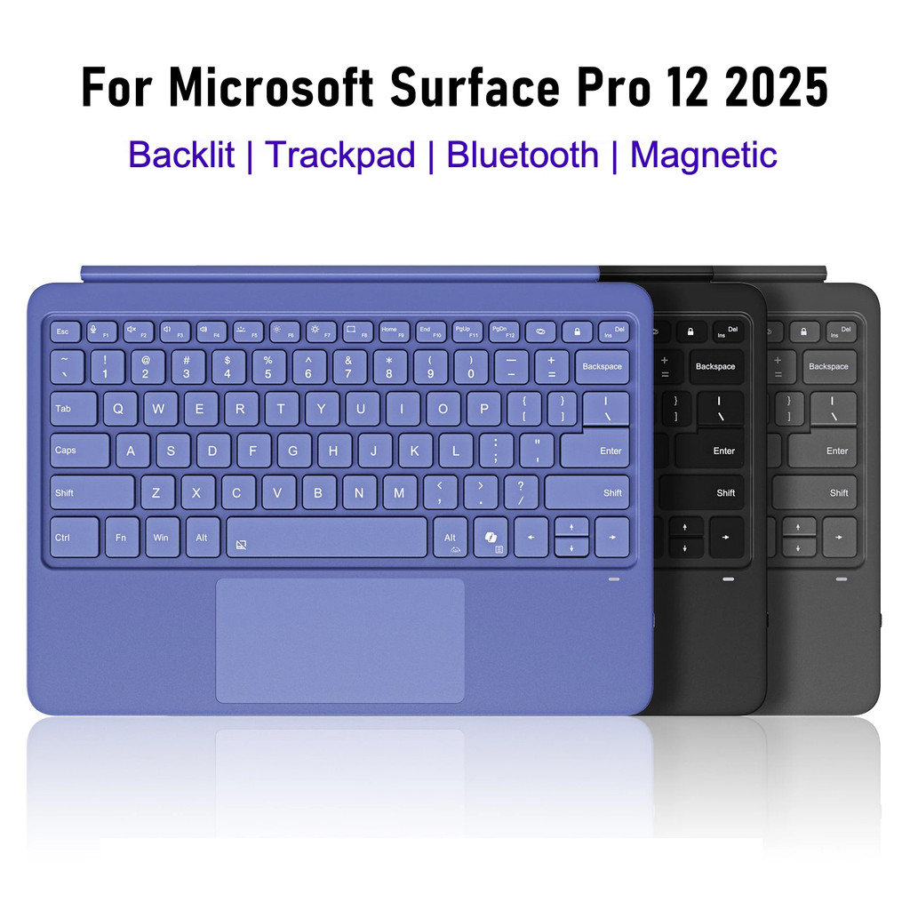 Backlight Bluetooth Keyboard For Microsoft Surface Pro 12 In,Keyboard Trackpad For Microsoft Surface