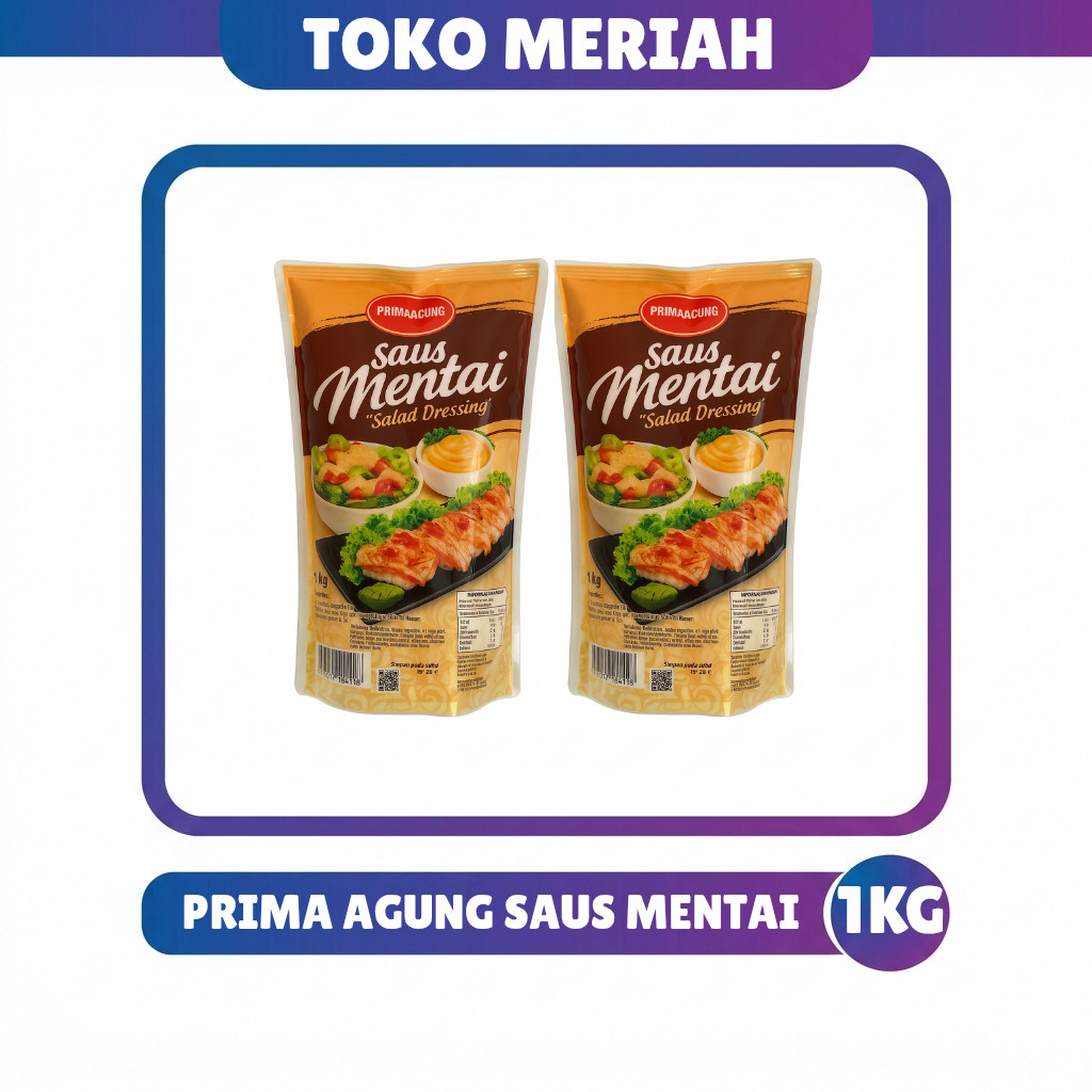 Saus Mentai Prima Agung 1KG Original – Saos Mentai Premium Creamy Gurih untuk Sushi, Dimsum, Rice Bo