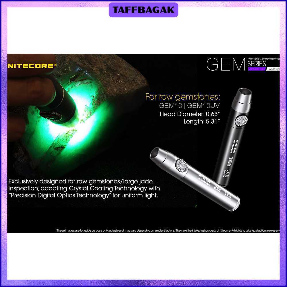 Nitecore GEM10UV Senter Indentifikasi Batu Mulia Gemstone Ultraviolet