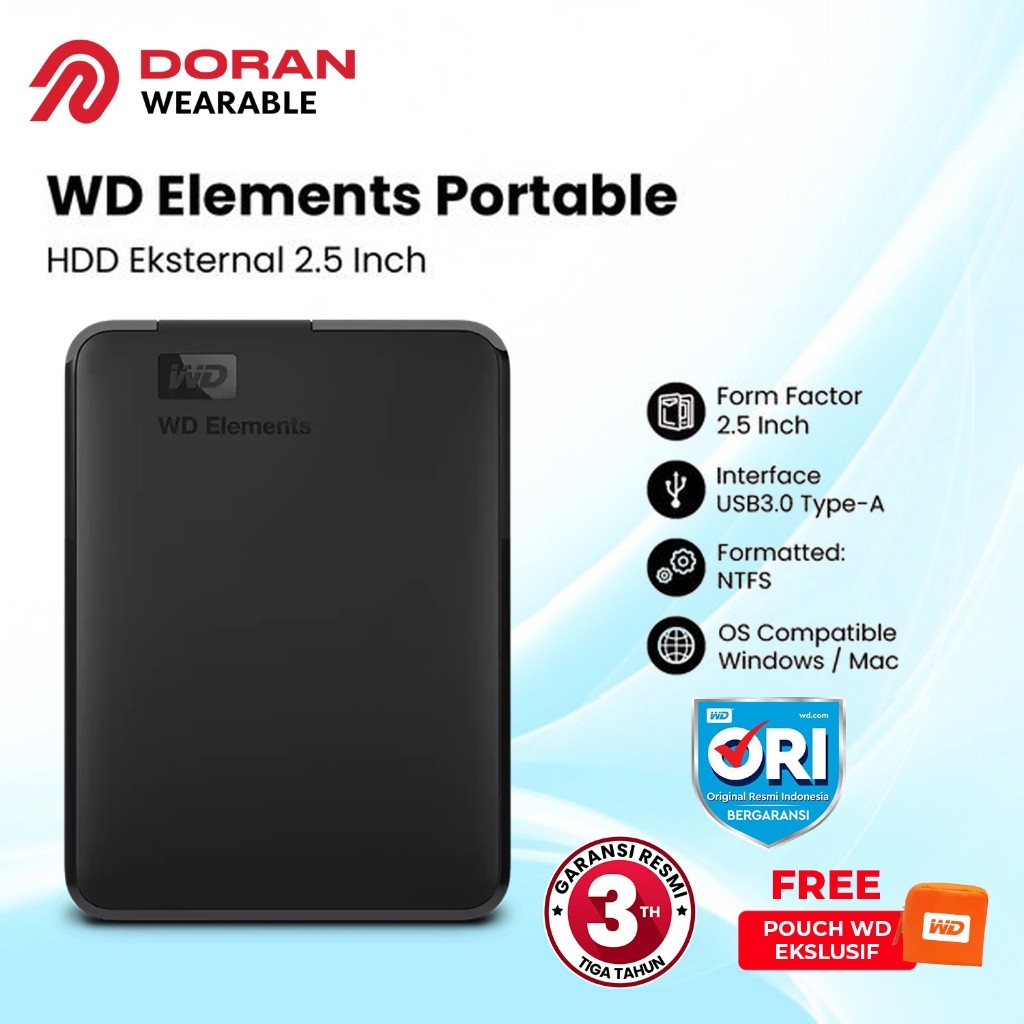 WD Element Elements 1TB | 2TB - HDD Hardisk Eksternal 2.5 inch
