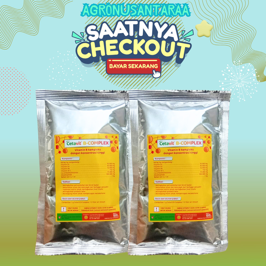 CETAVIT B COMPLEX 100 GRAM - Vitamin B Complex untuk Selera Makan Ayam Bebek Unggas