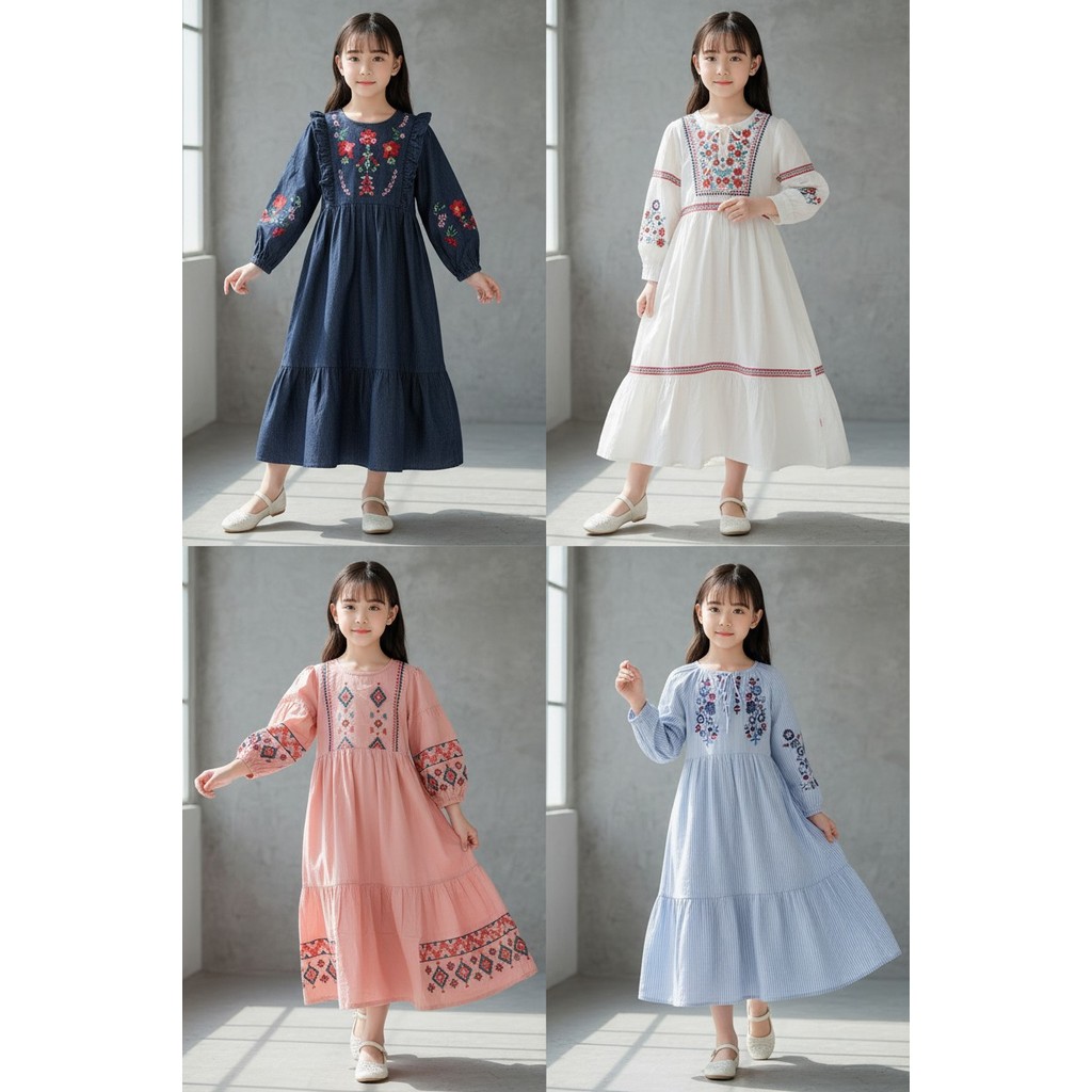 Gamis Cool Girl Ori / Dress Cool Girl (4-12 Tahun) 20108