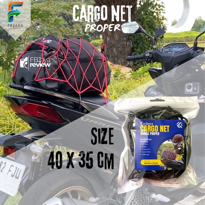 Jaring helm motor touring ukuran 40cm jaring helm berkualitas - Hitam