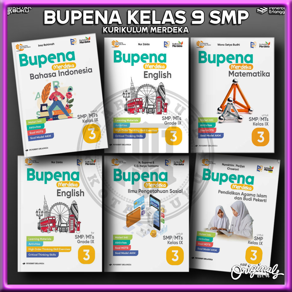 [ Erlangga ] Buku Bupena Merdeka Kelas 9 SMP / MTS / Bupena SMP / Kurikulum Merdeka Revisi
